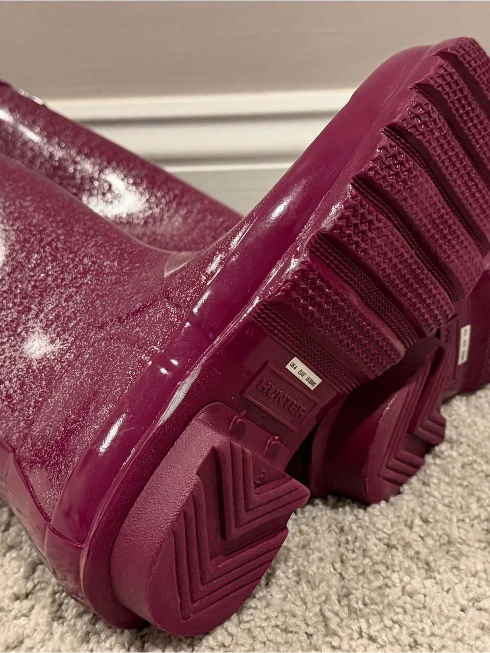 Hunter Glitter Tall Rain Boots - Plum